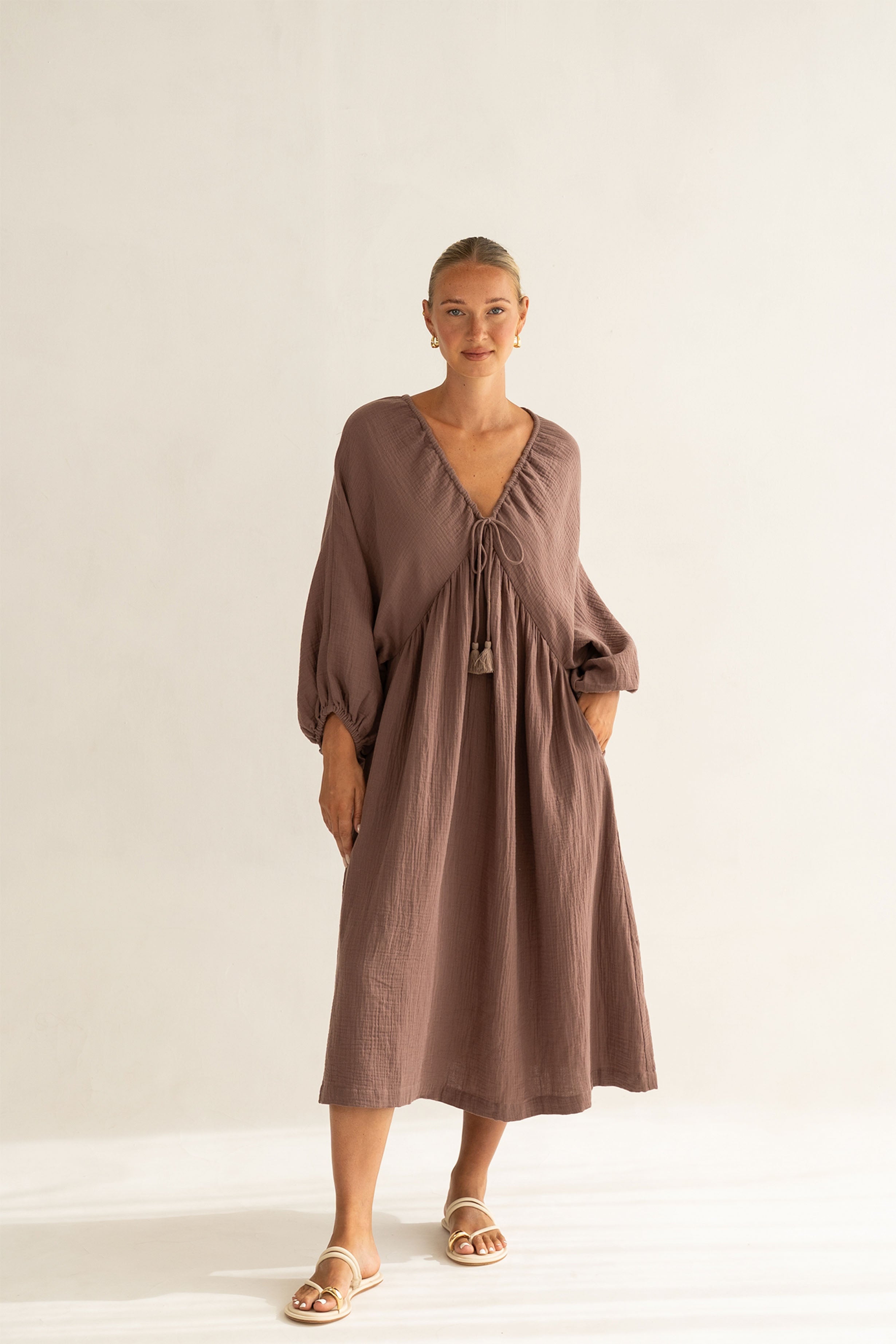 CAMILLA DRESS - Cocoa