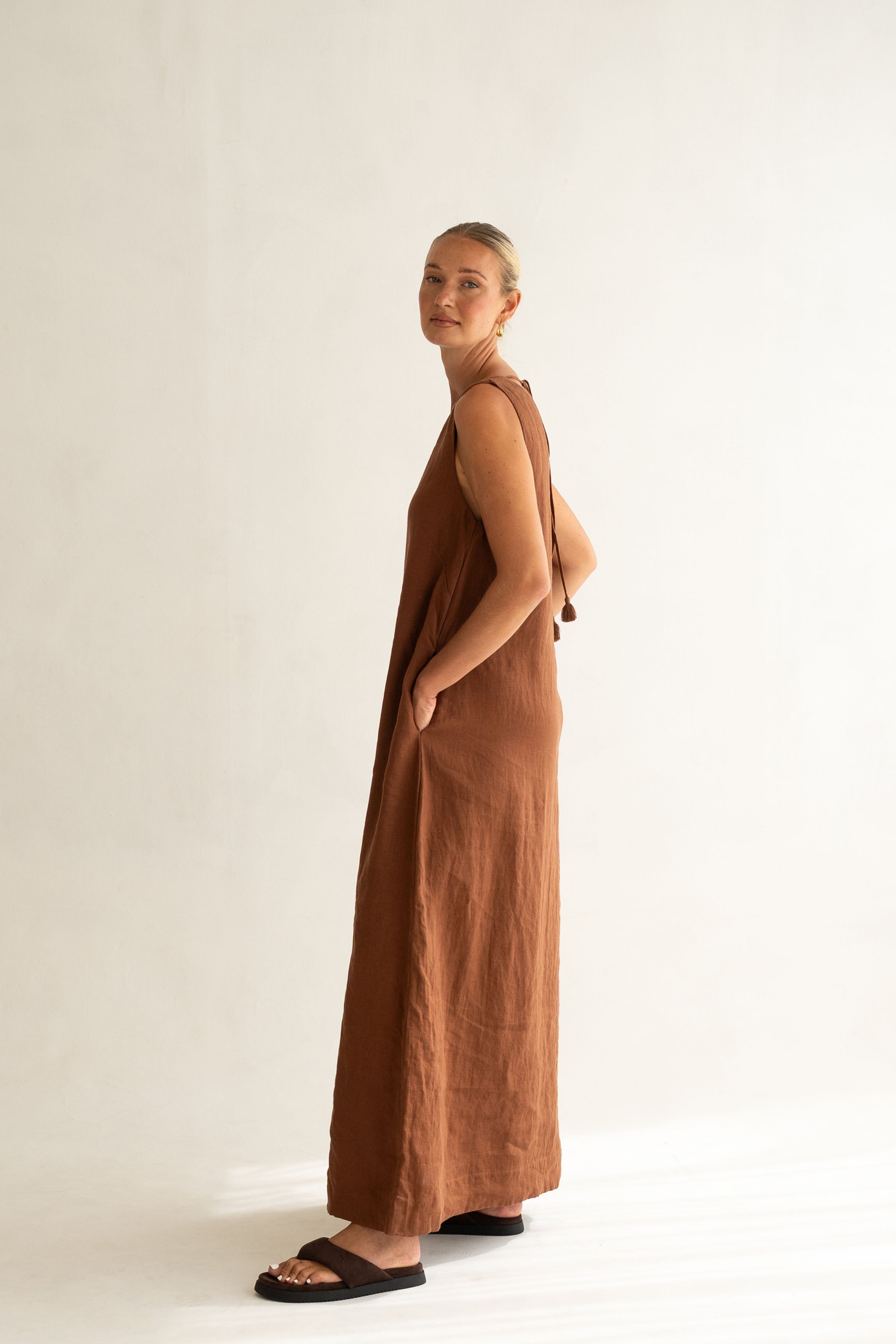 CELINE DRESS - Cinnamon