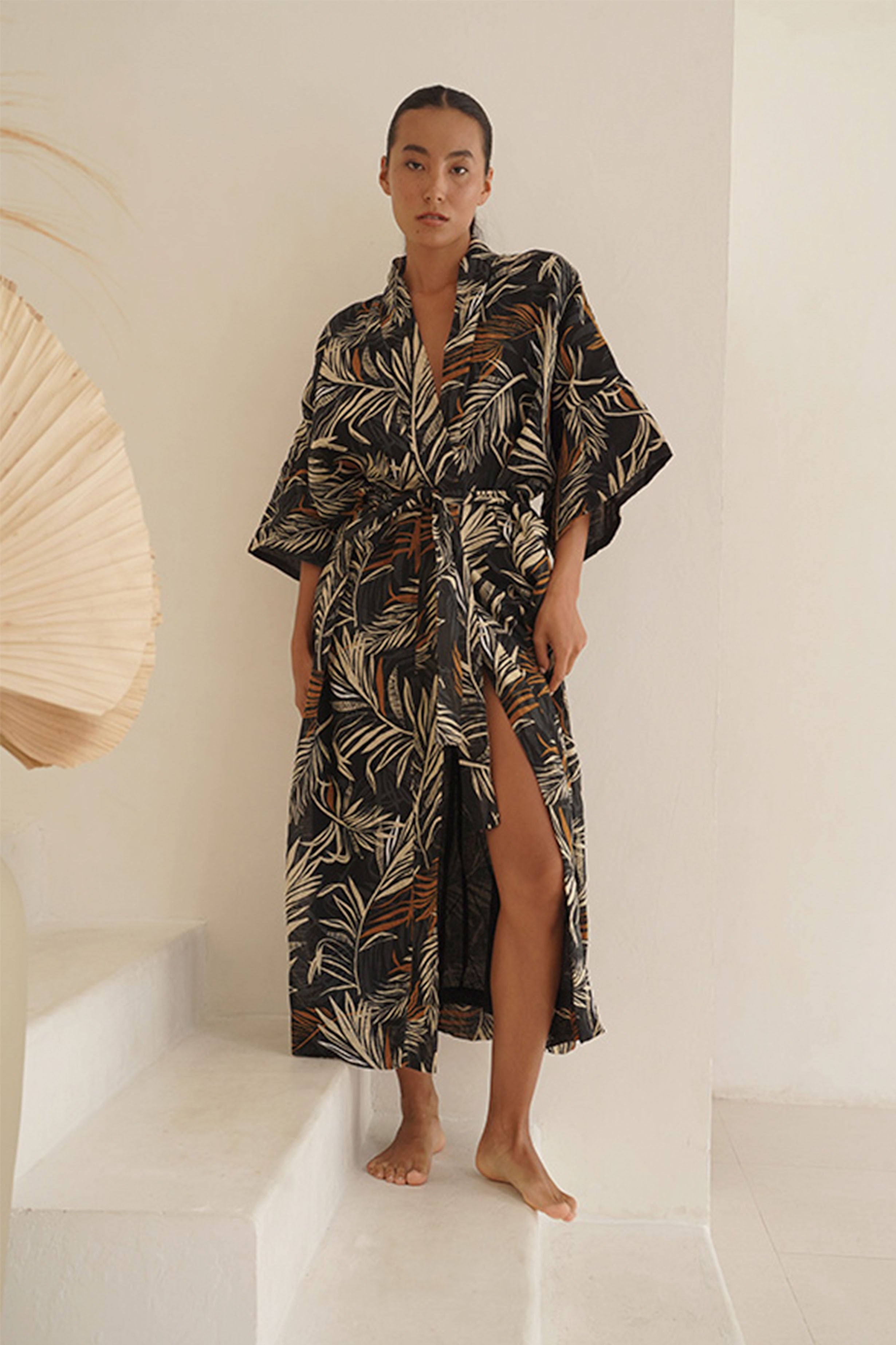 EDEN ROBE - Palm Print