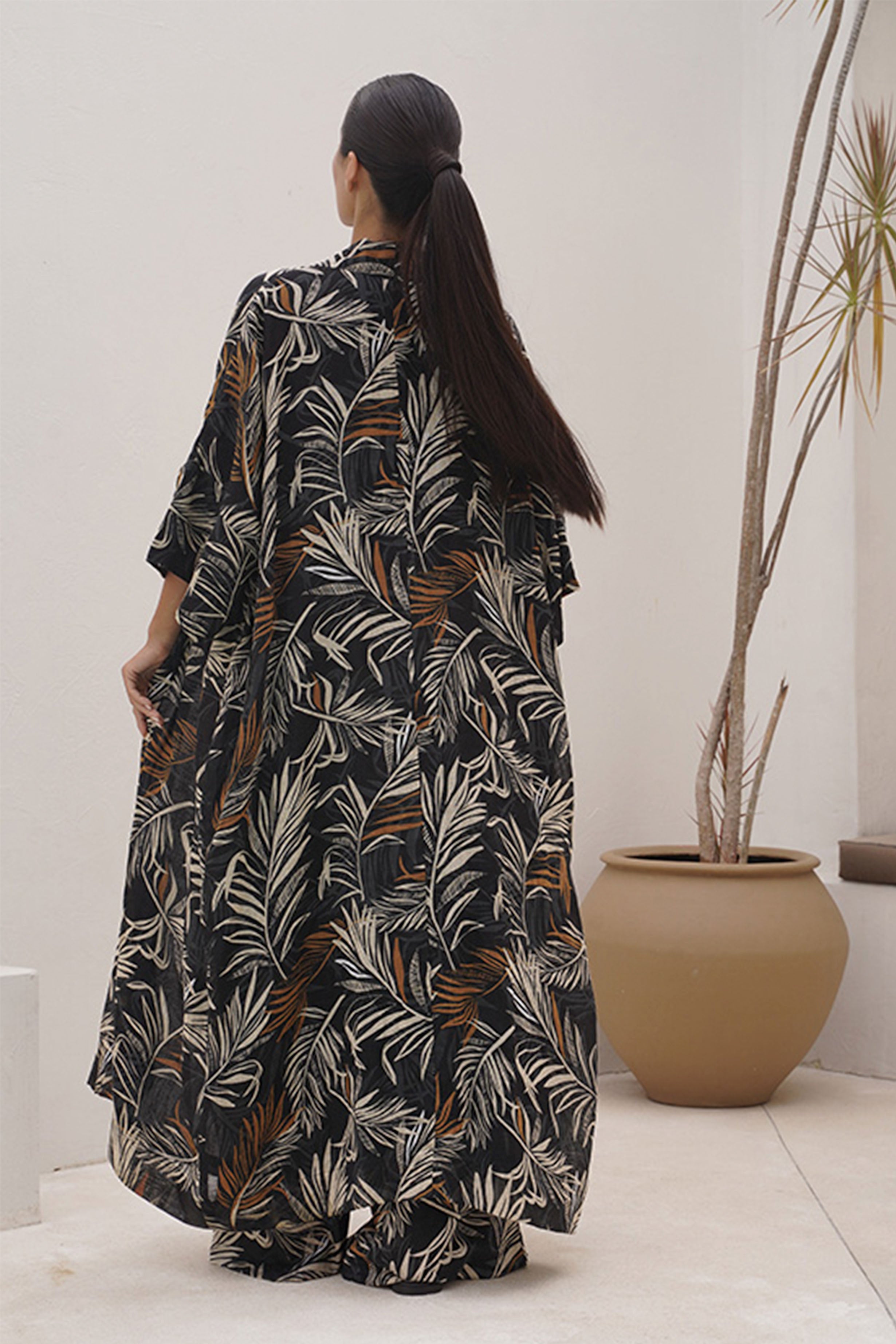 EDEN ROBE - Palm Print