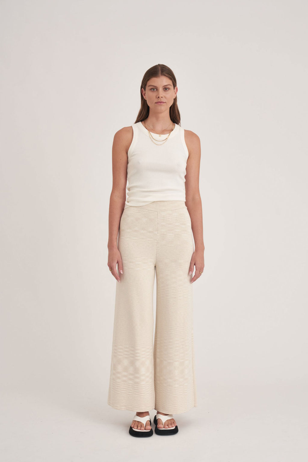 IRIS PANT - Cream/White