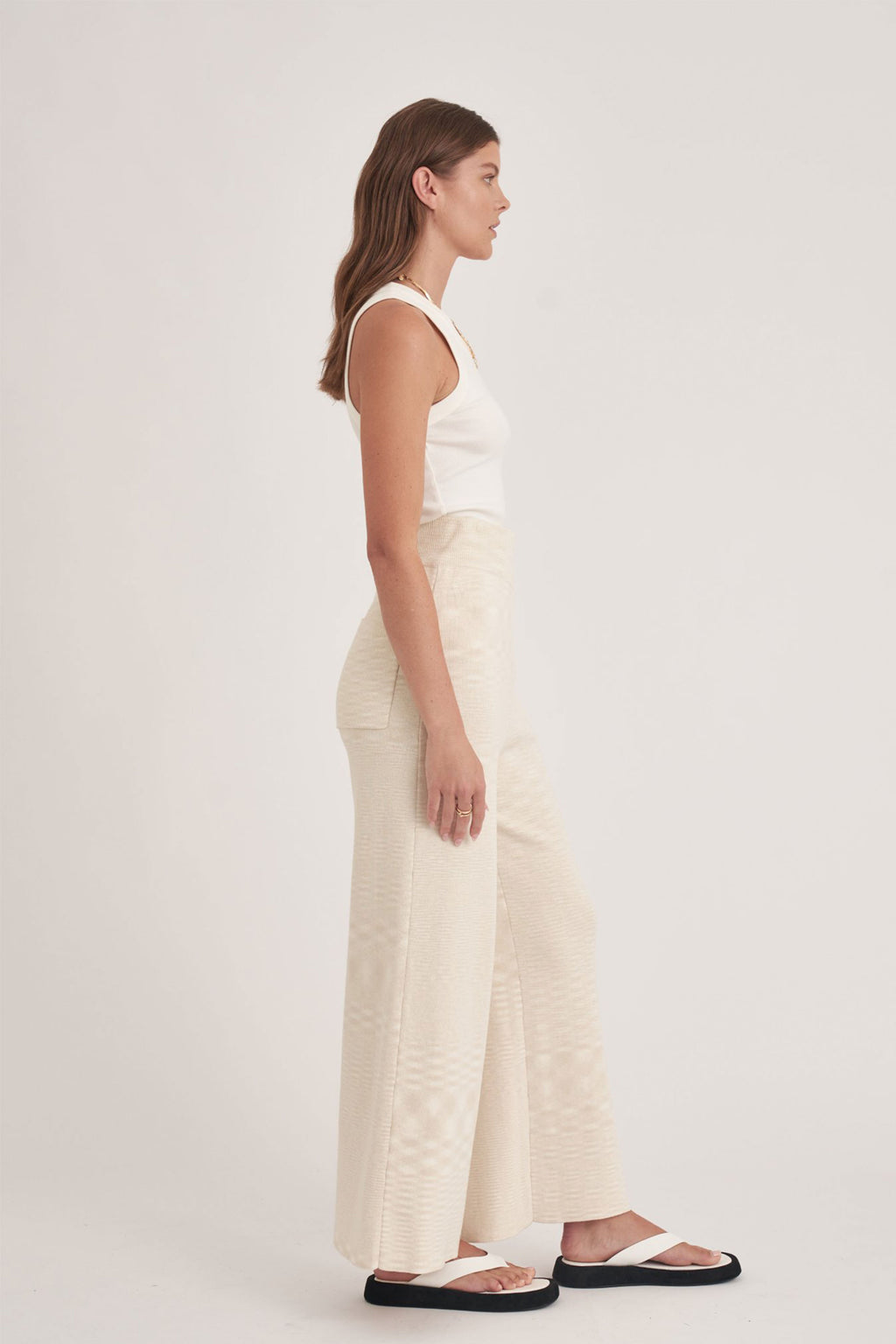 IRIS PANT - Cream/White