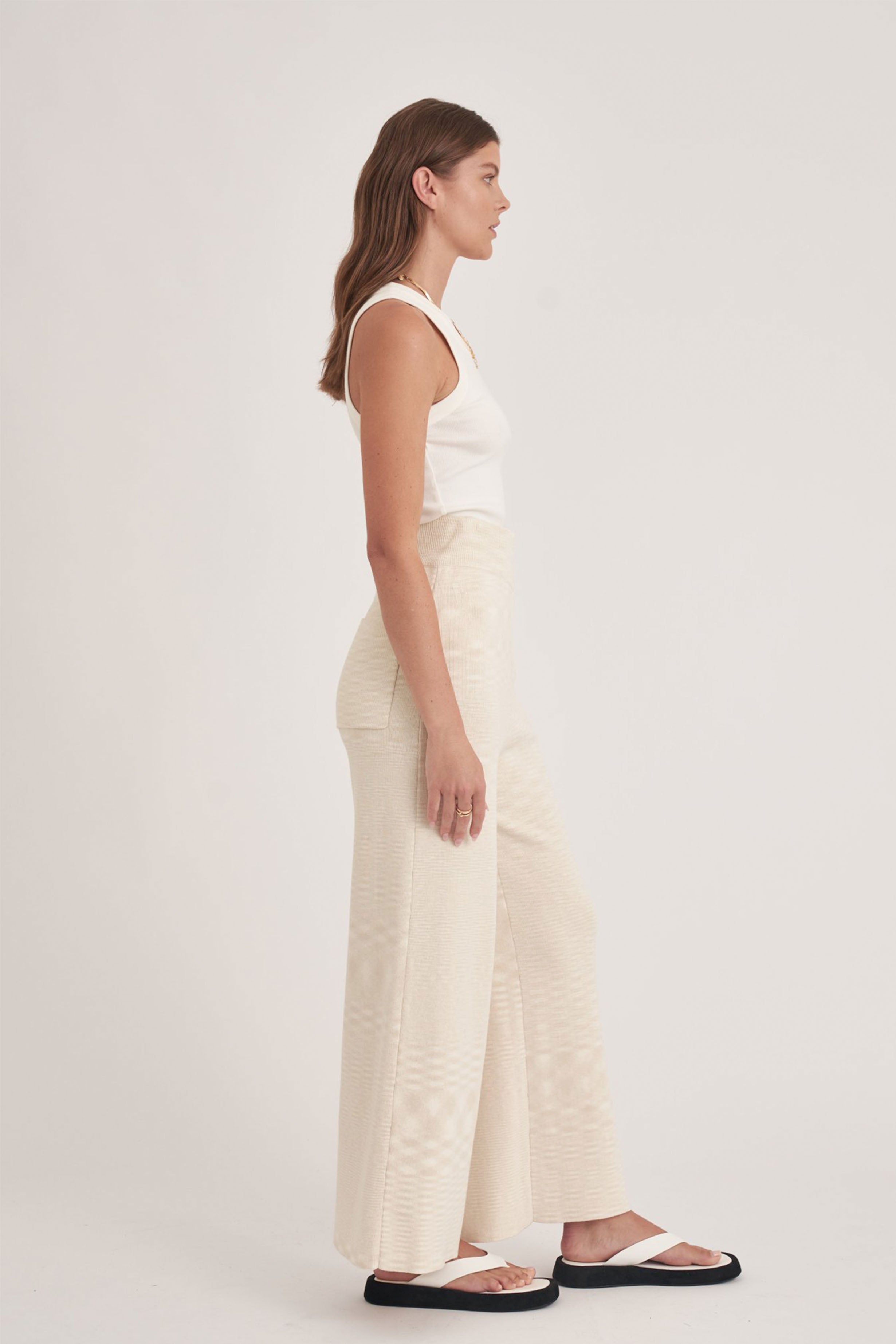IRIS PANT - Cream/White