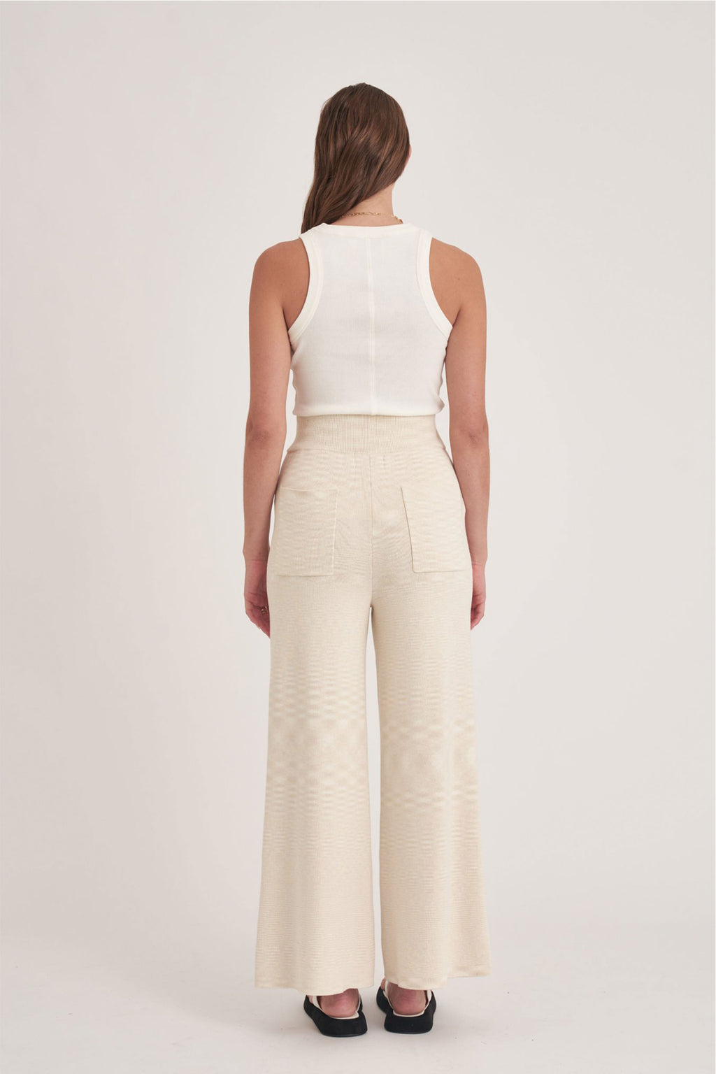 IRIS PANT - Cream/White