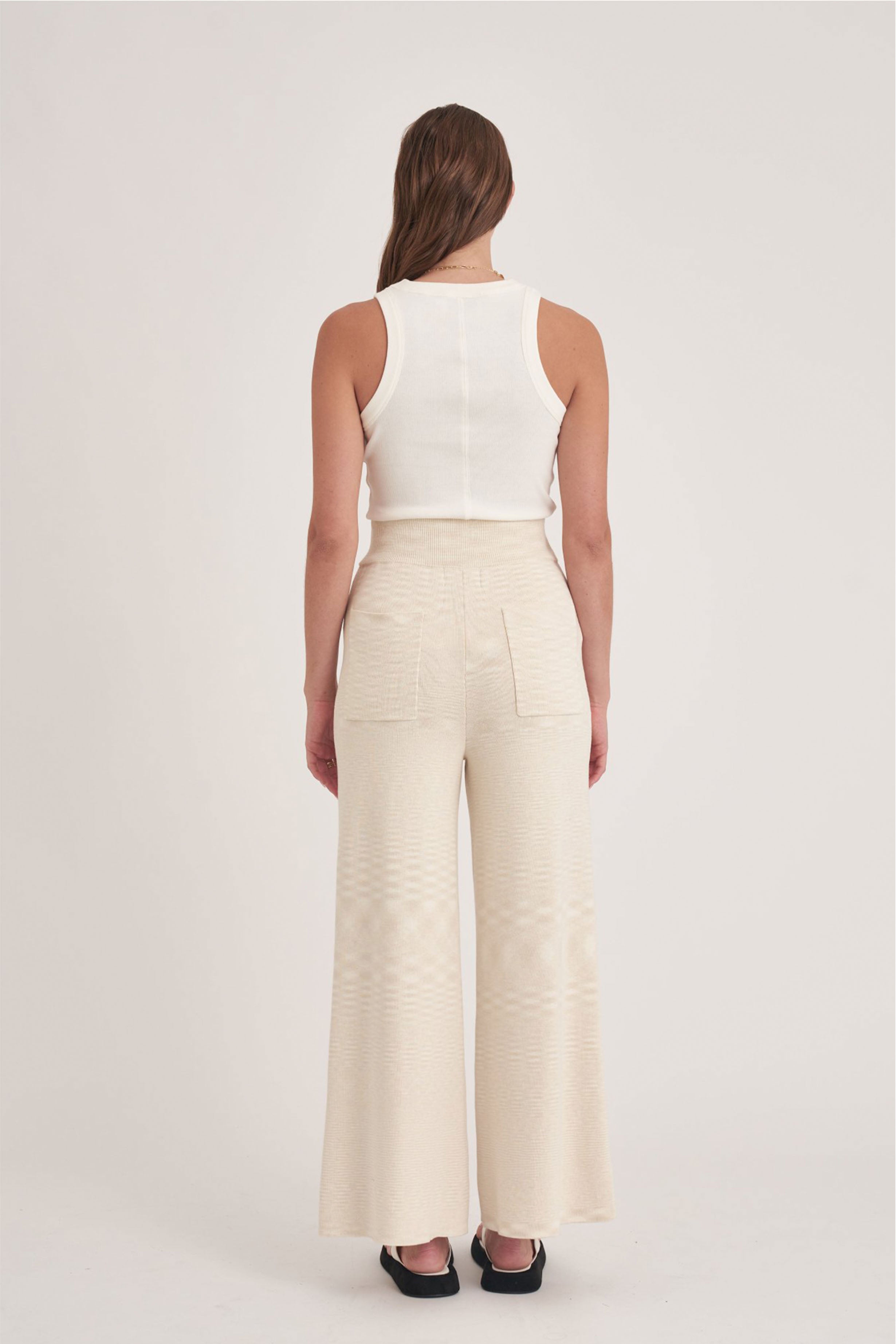 IRIS PANT - Cream/White