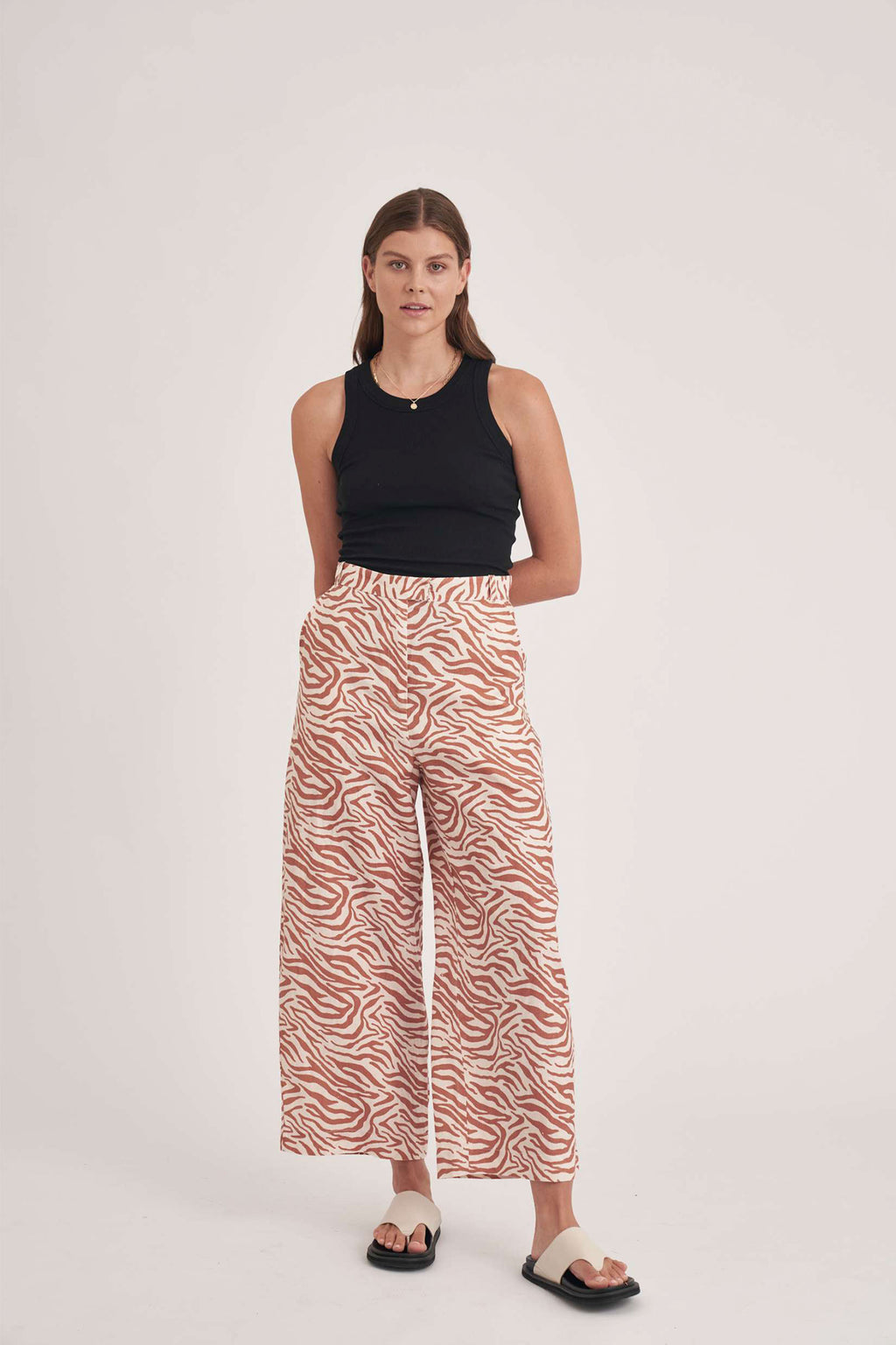 OLIVIA TROUSER - Clay Zebra