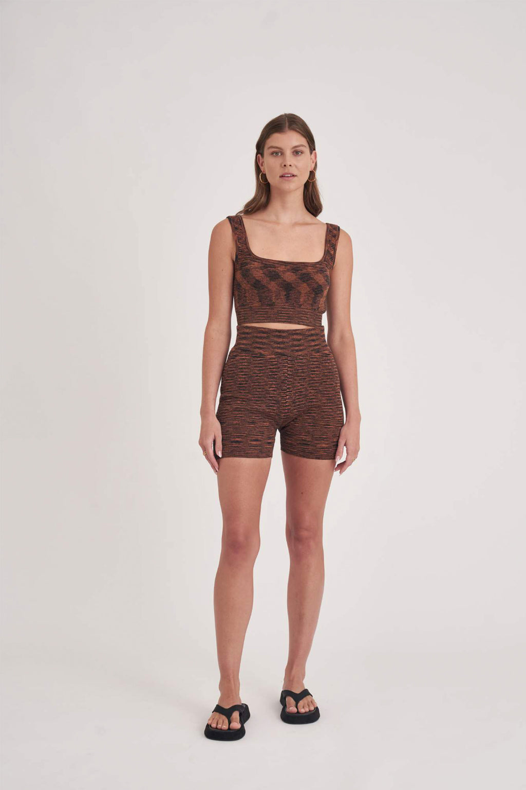 SADIE CROP - Black/Clay