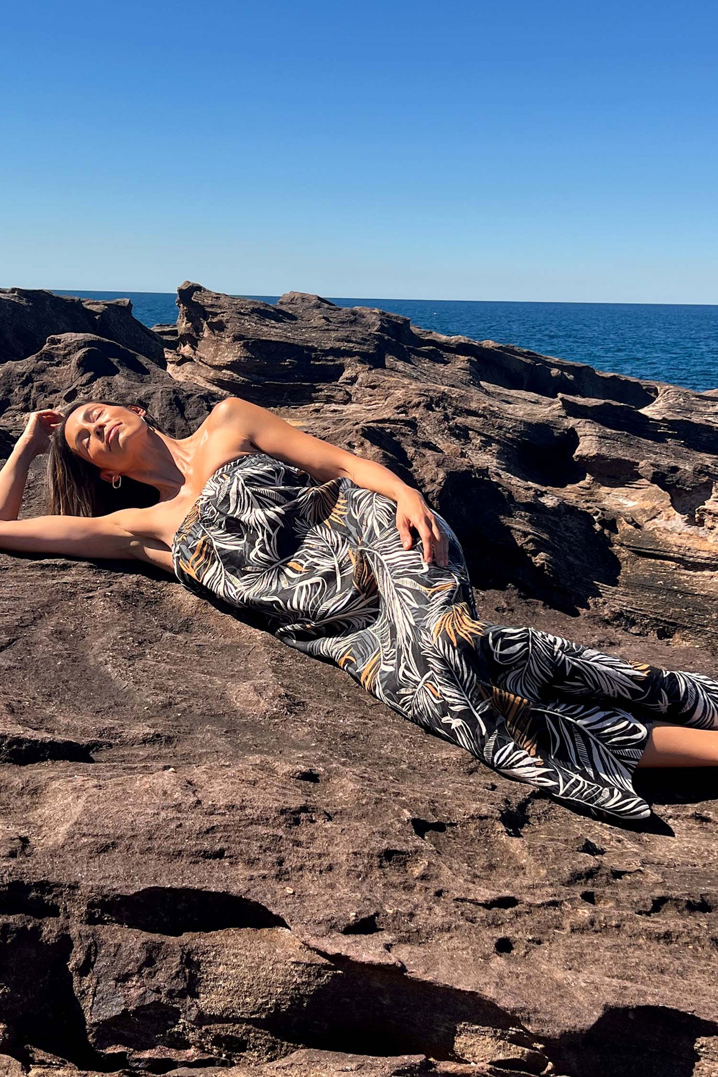 SIENNA DRESS - Palm Print